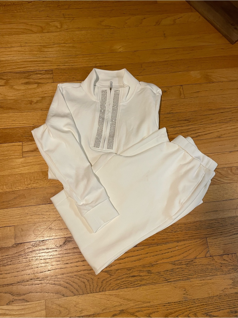 Soft White/Ivory Set with Quarter-Zip Neck